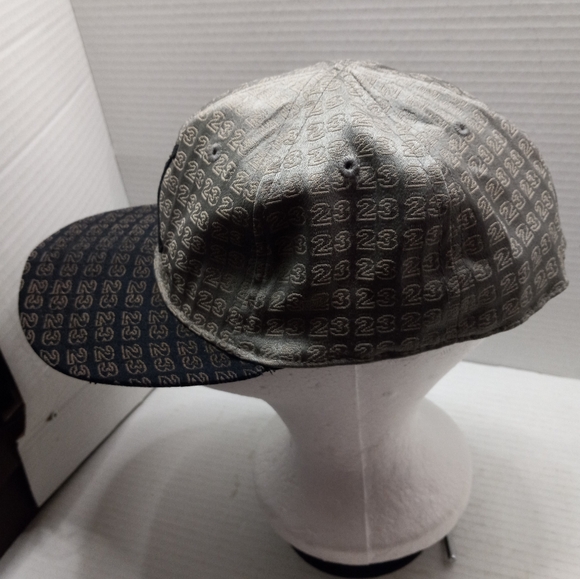 Air Jordan Embroidery 23 Flat Brim Gray Black Kids Boys Print 4-7 Fitted Hat Cap - Picture 9 of 12